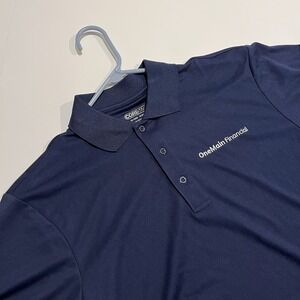 Core365 OneMain Financial Men's Polo Shirt Navy Blue Short Sleeve
